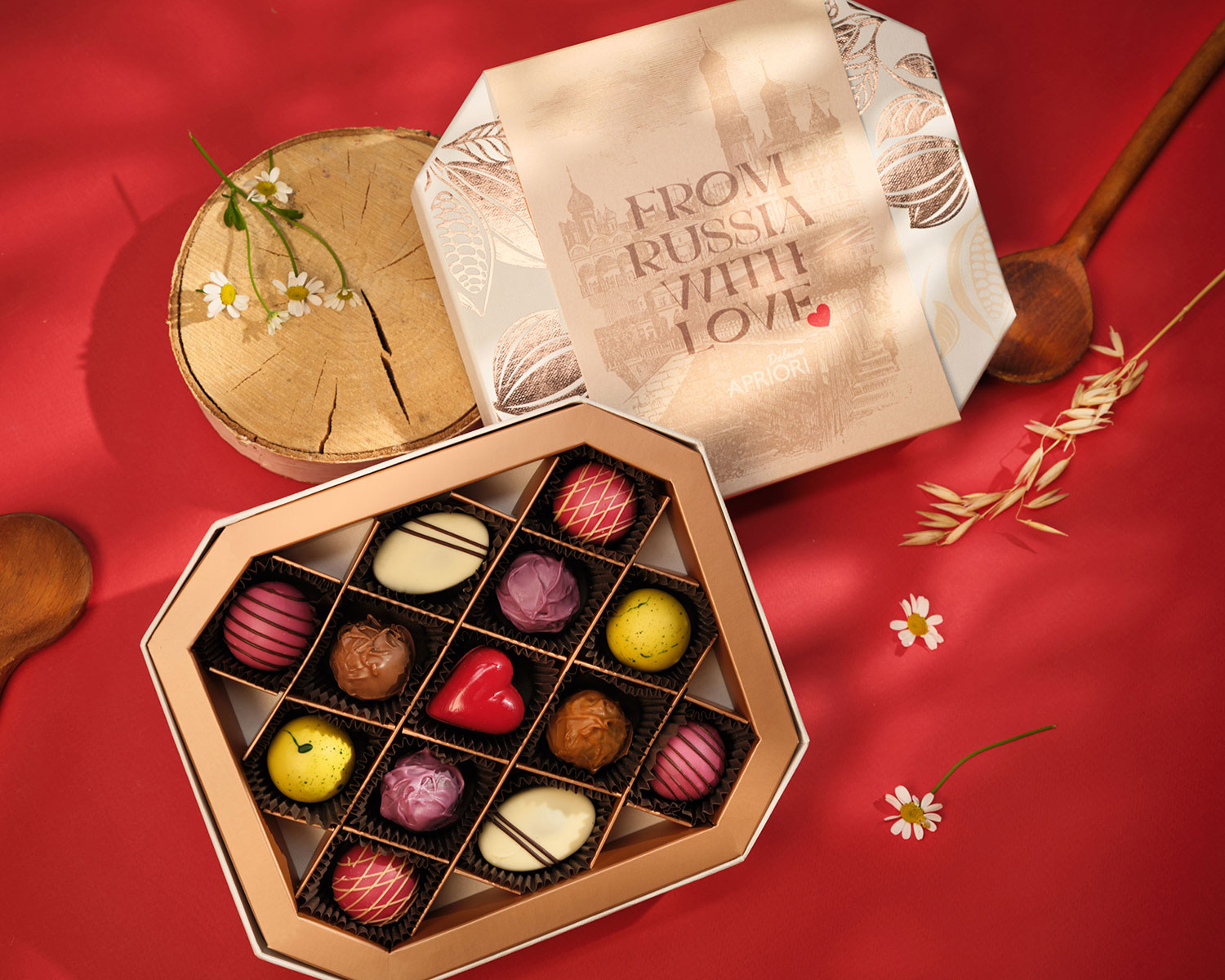                          Ассорти конфет ручной работы, 13шт "Из России с любовью"