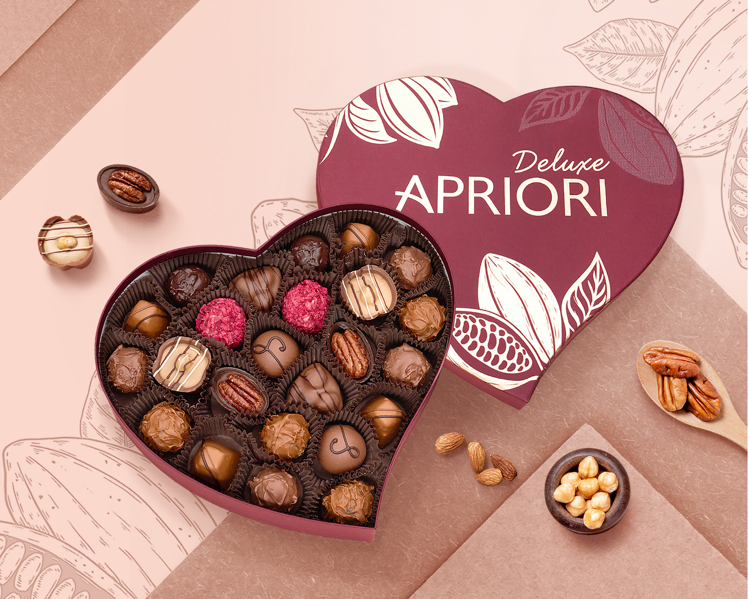                          Шоколадный набор "Ассорти" , 24 конфеты, сердце