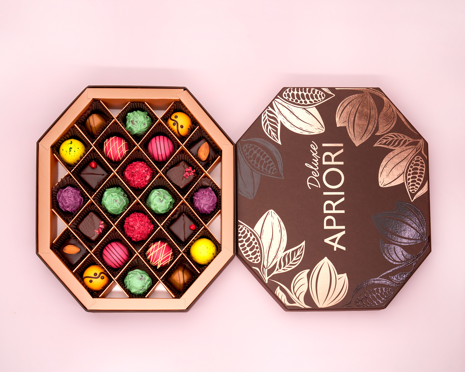                          Фруктовое ассорти, 24 конфеты ручной работы