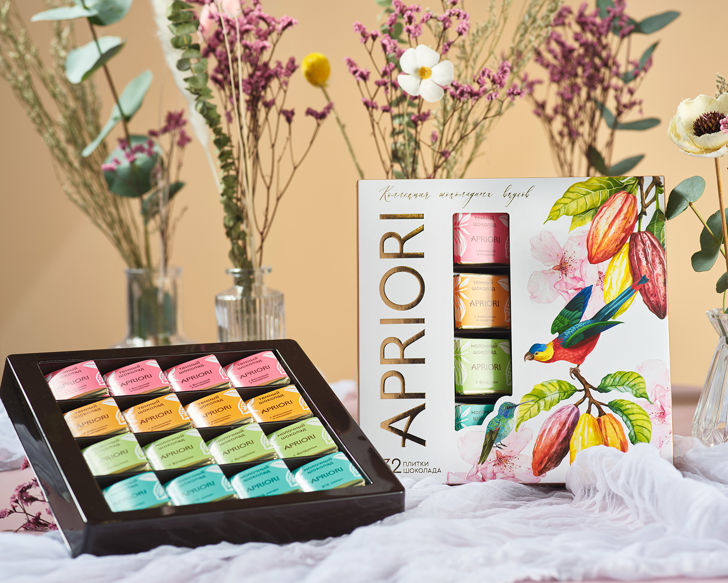                          APRIORI 160г Ассорти темного и молочного шоколада