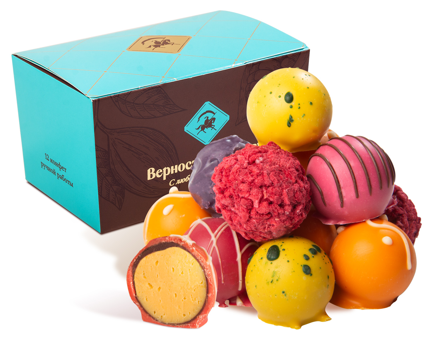                          Фруктовое ассорти, 12 конфет