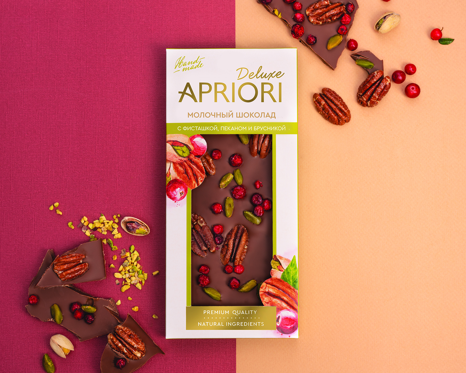                          APRIORI ШРР 85г МШ с фисташкой, пеканом и брусникой