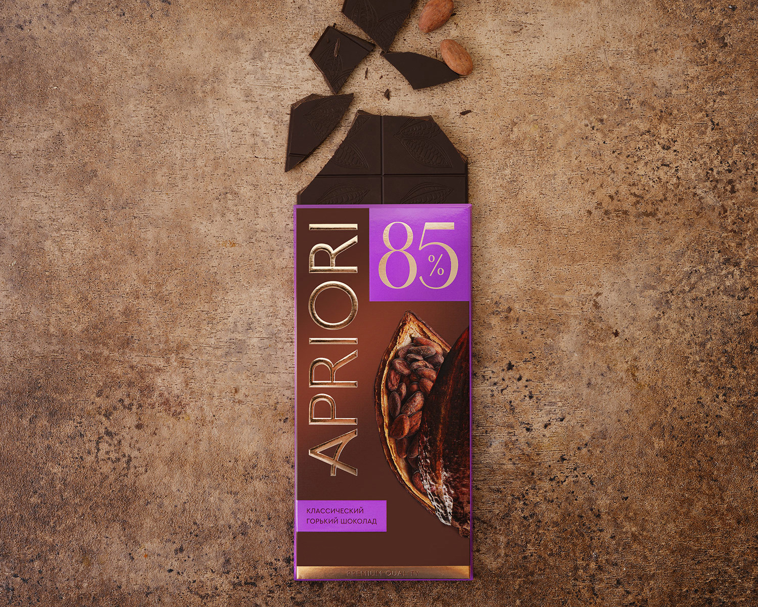                          APRIORI 85г Горький шоколад 85%какао тонкая плитка