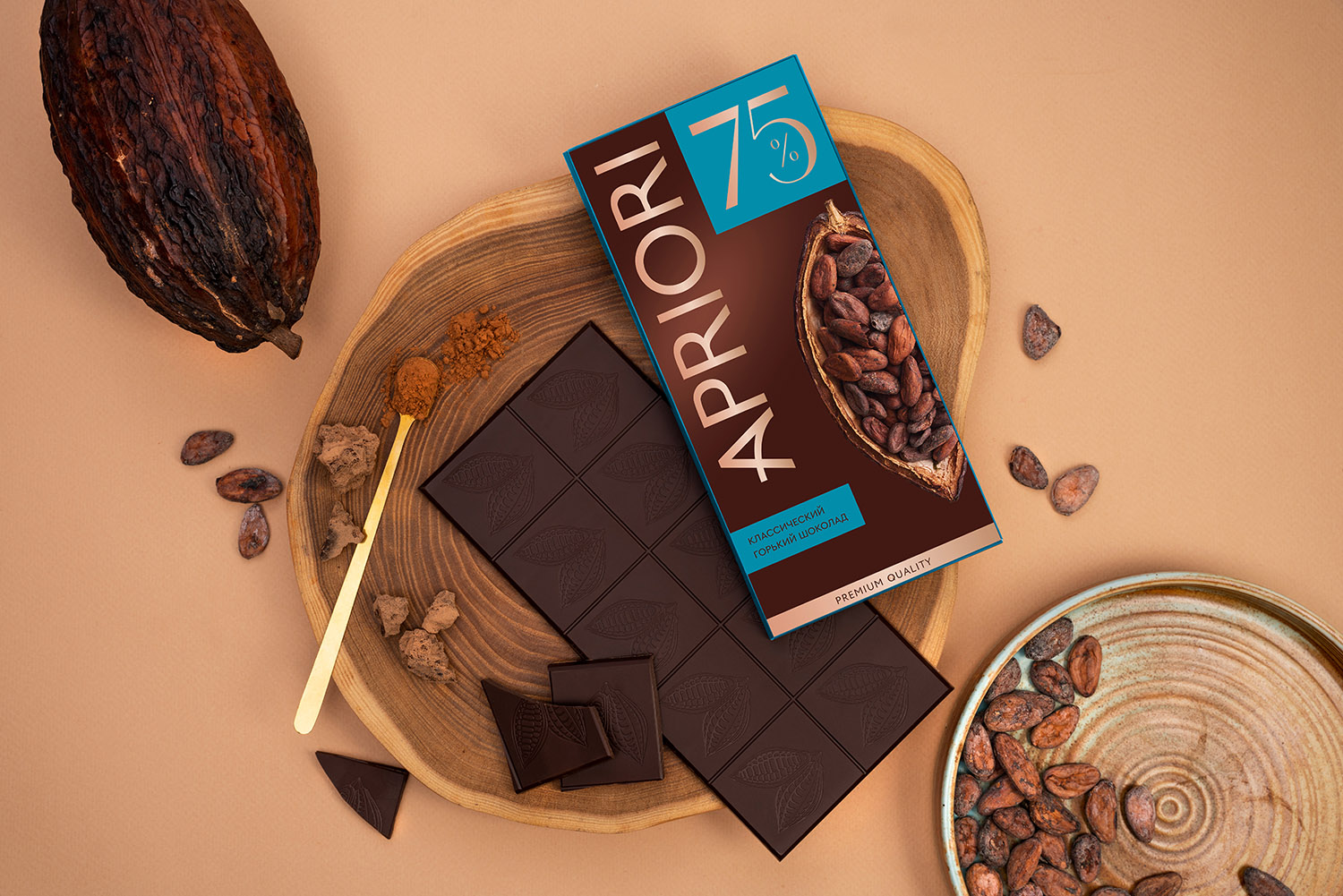                          APRIORI  85г Горький шоколад 75% какао