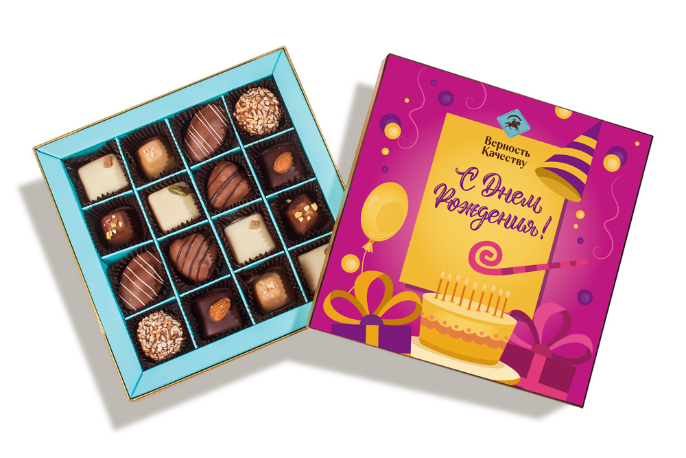                          Шоколадный набор "С днем Рождения (шарики, подарки), 16к