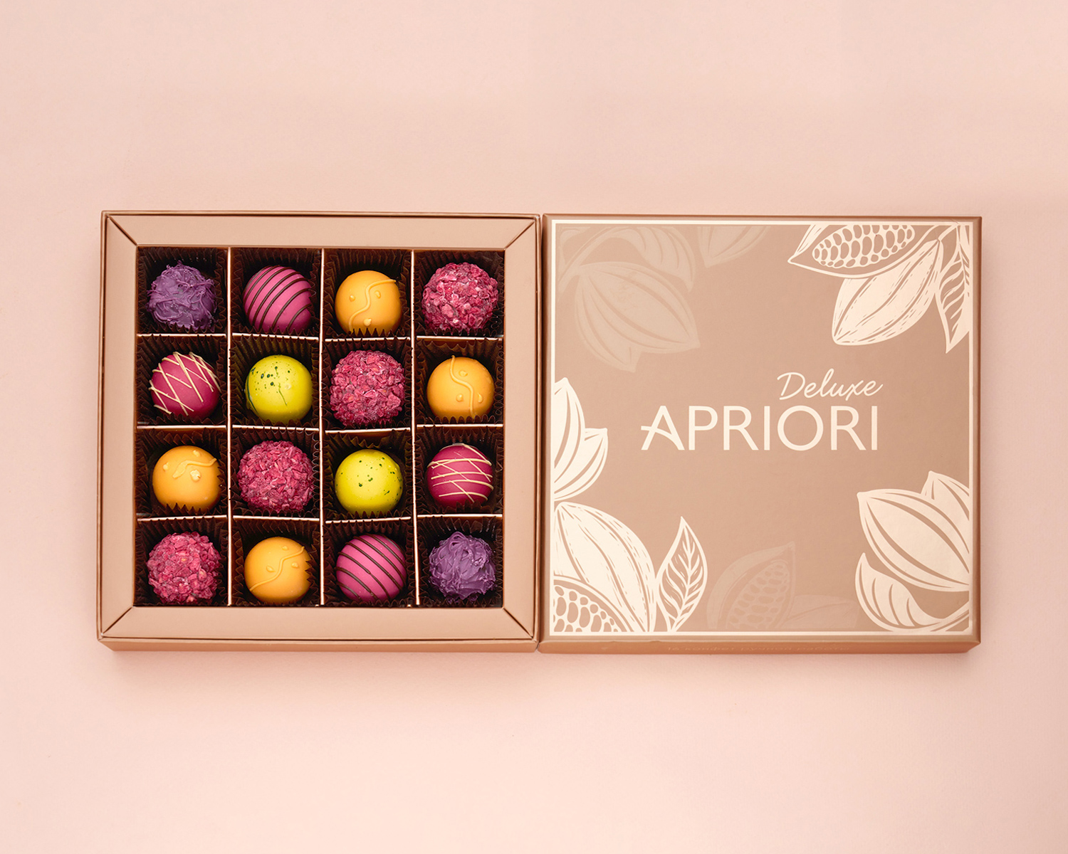                          Фруктовое ассорти, 16 конфет ручной работы