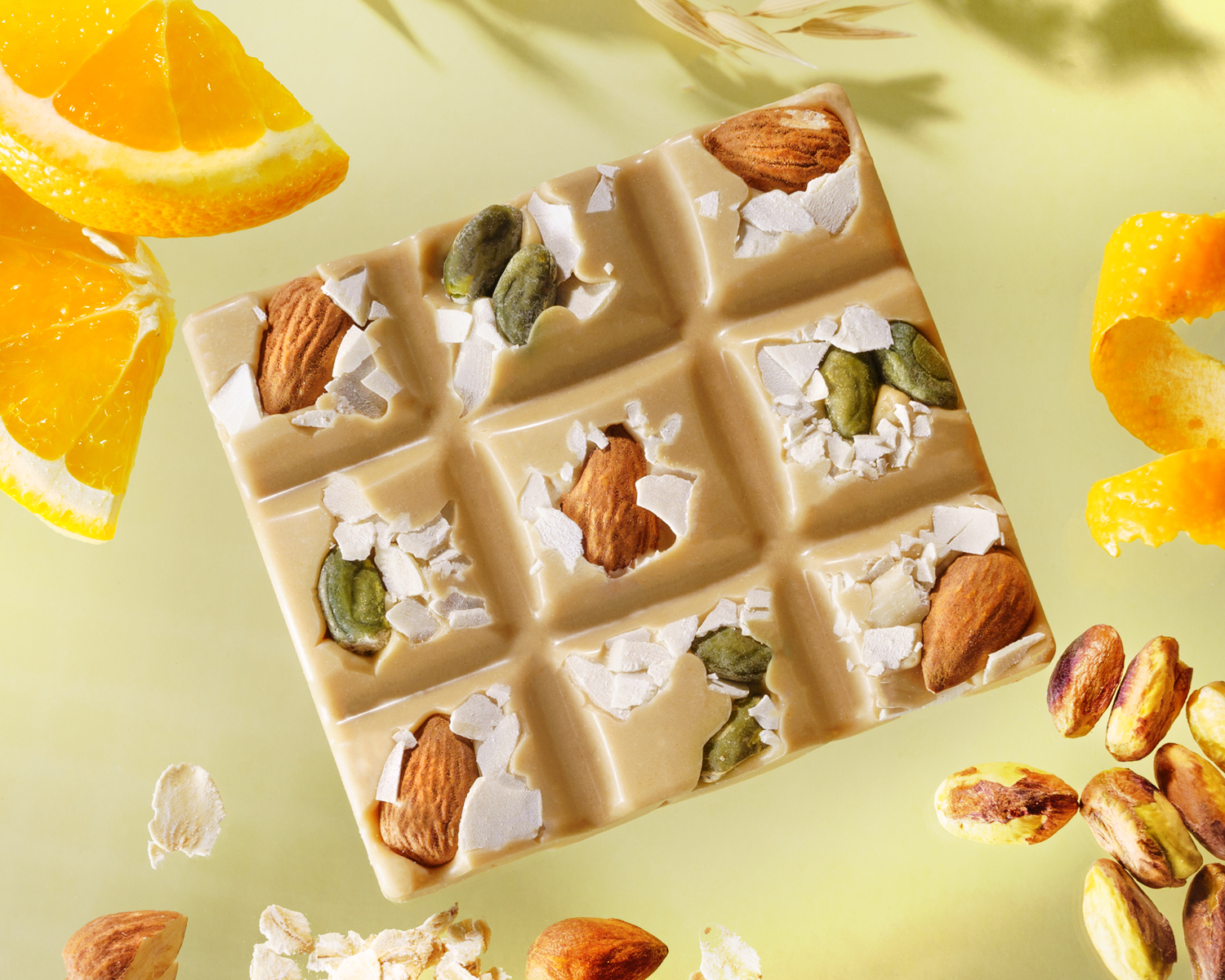                          APRIORI Wellness 50г Шок плитка овсяная с апельсином, миндалем и фисташкой