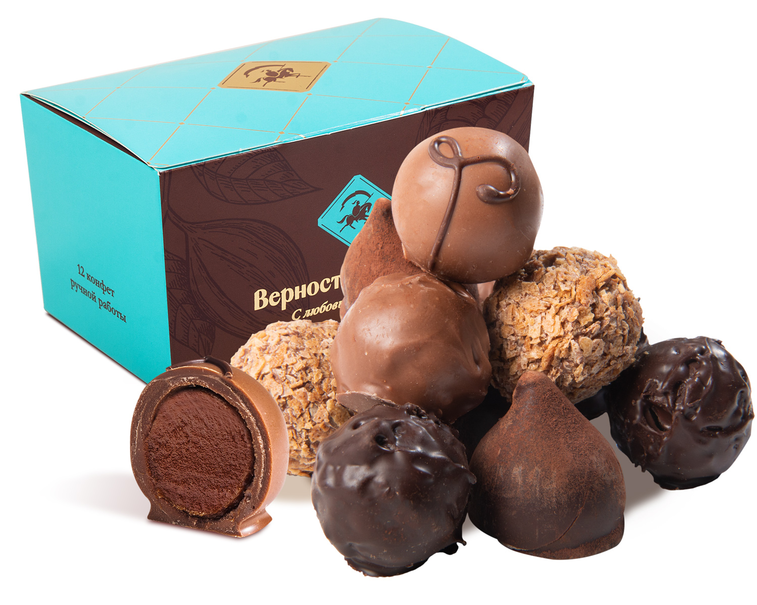                          Классический трюфель ассорти, 12 конфет