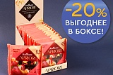 
                        Бокс из 13 плиток APRIORI Wellness Шок плитка горькая без сахара с кешью и клубникой, 650г