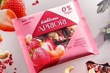 
                        Бокс из 13 плиток APRIORI Wellness Шок плитка горькая без сахара с кешью и клубникой, 650г